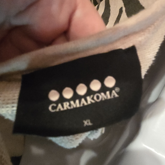 Carmakoma Black & Tan Zebra Print Sweatshirt Dress SzXL - Picture 9 of 9